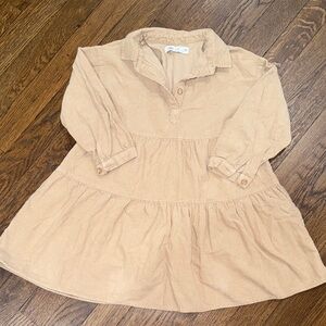 Zara Kids Casual Dress in Tan